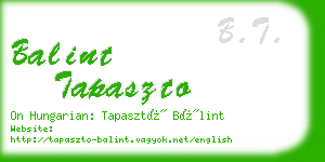 balint tapaszto business card